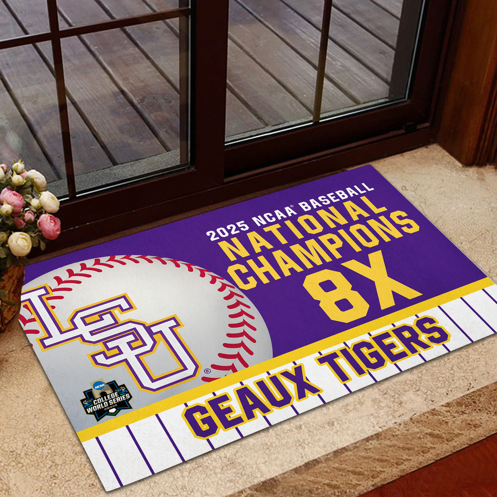 LSU Tigers Baseball 2025 National Champions Doormat – NGHIAVT 2978