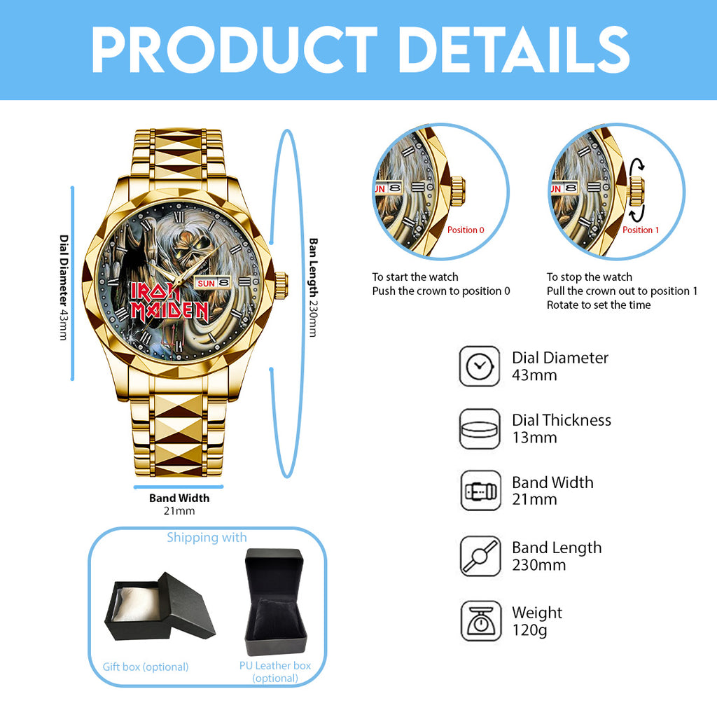 Iron Maiden Alloy Luxury Quartz Watch – NGHIAVT 3150