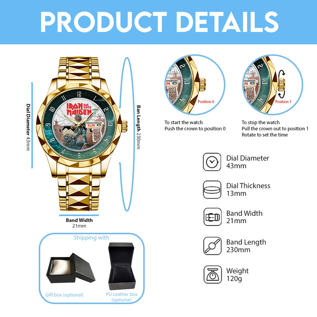Iron Maiden Alloy Luxury Quartz Watch – NGHIAVT 3277