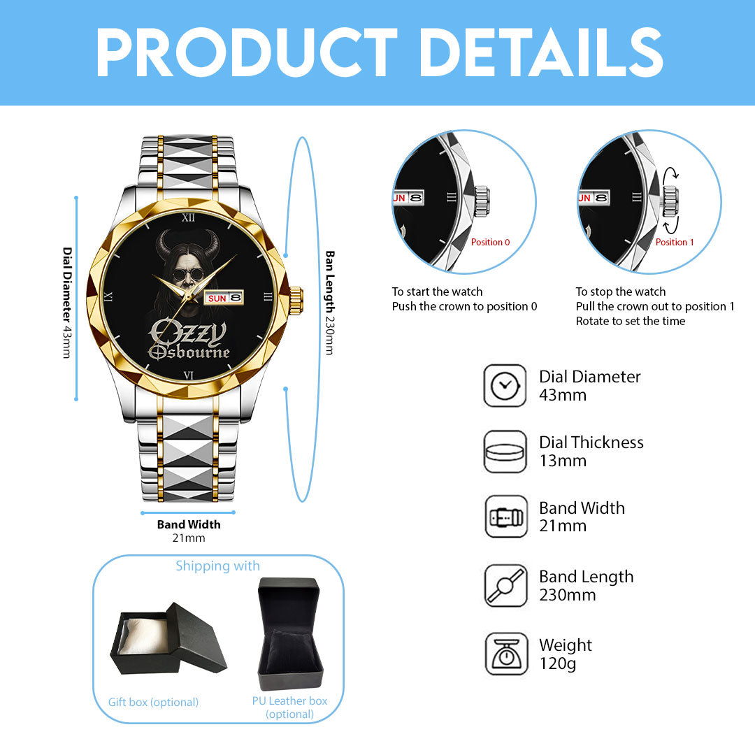 Ozzy Osbourne Alloy Luxury Quartz Watch – NGHIAVT 3291