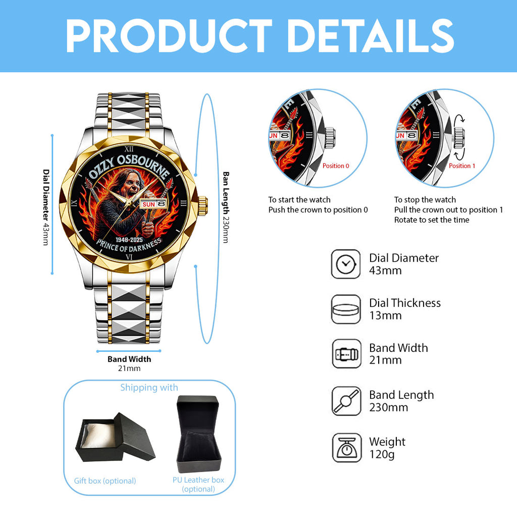 Ozzy Osbourne Alloy Luxury Quartz Watch – NGHIAVT 3295