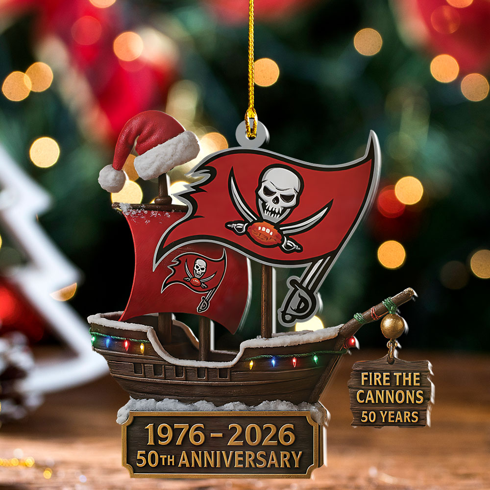 Tampa Bay Buccaneers Custom Shape 2-side Printed Acrylic Ornament – NGHIAVT4022