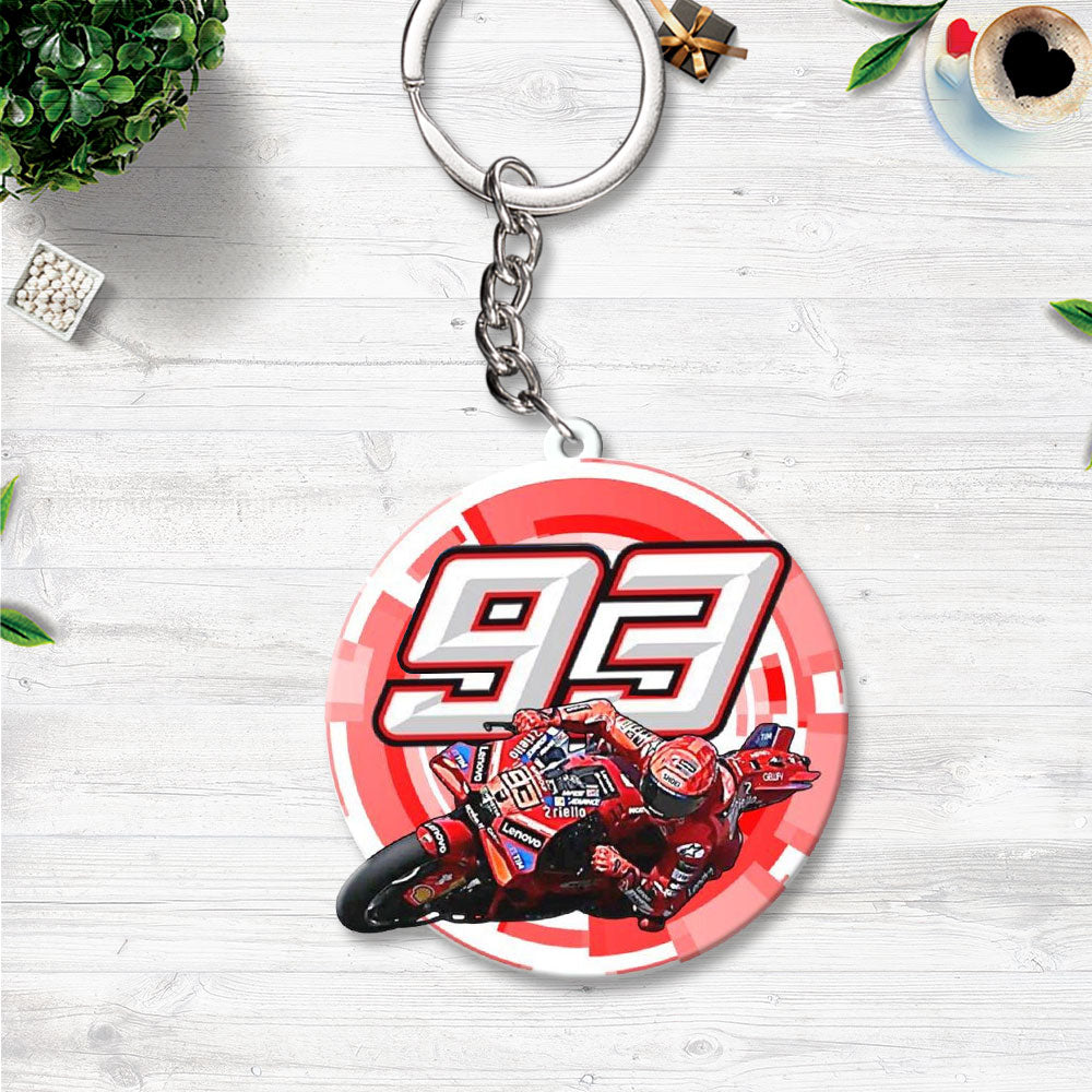 Ducati Lenovo Team x Marc Márquez 2025 Custom Shape 2-sided Keychain – NGHIAVT5135