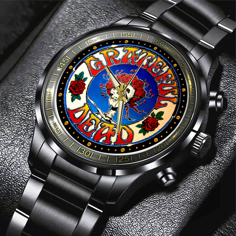 Grateful Dead Black Stainless Steel Watch – NGHIAVT5211