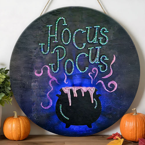 Hocus Pocus Round Wooden Sign – NGHIAVT5299