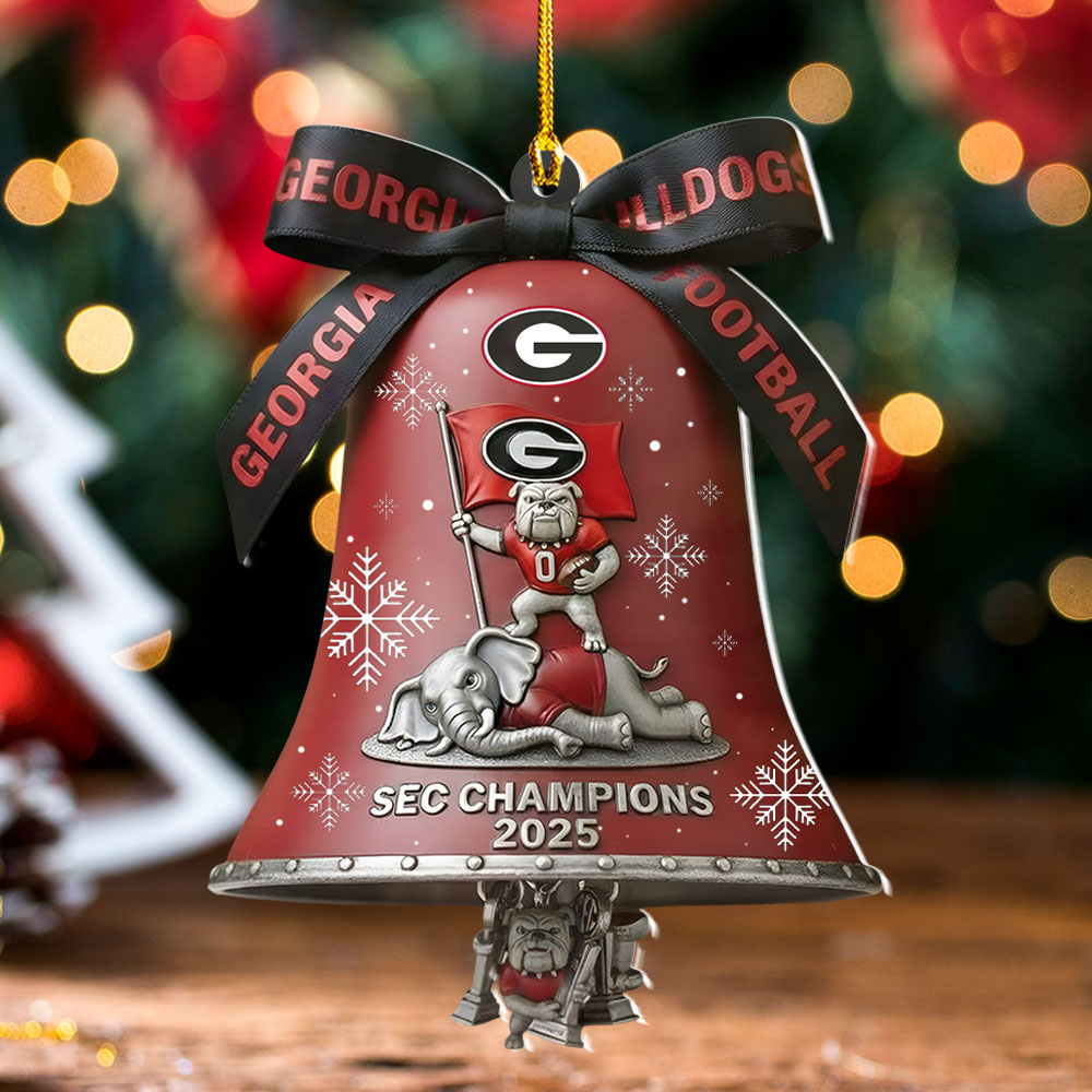Georgia Bulldogs Football 2025 Custom Shape 2-sided Acrylic Ornament – NGHIAVT5946