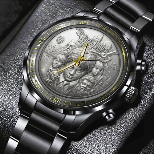 Harry Potter 25th Anniversary 2026 Black Stainless Steel Watch – NGHIAVT6037
