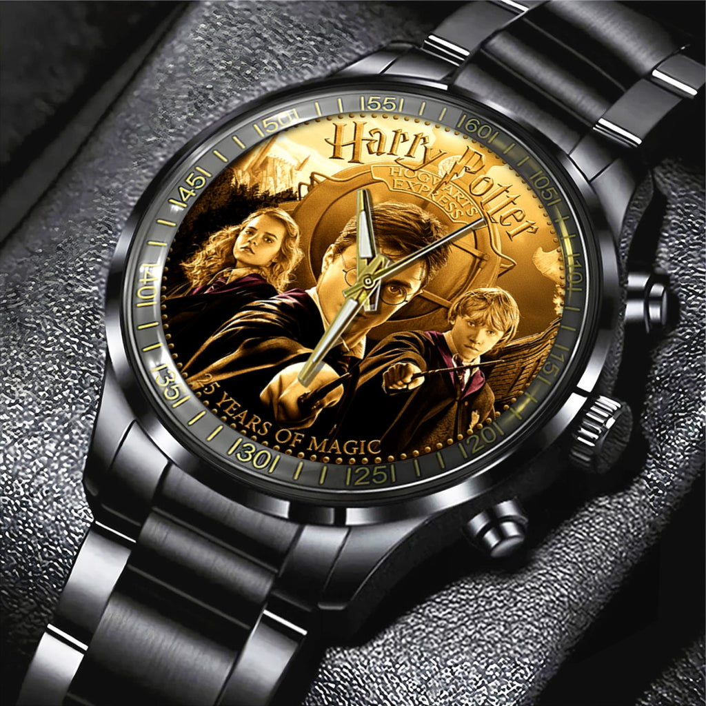 Harry Potter 25th Anniversary 2026 Black Stainless Steel Watch – NGHIAVT6039