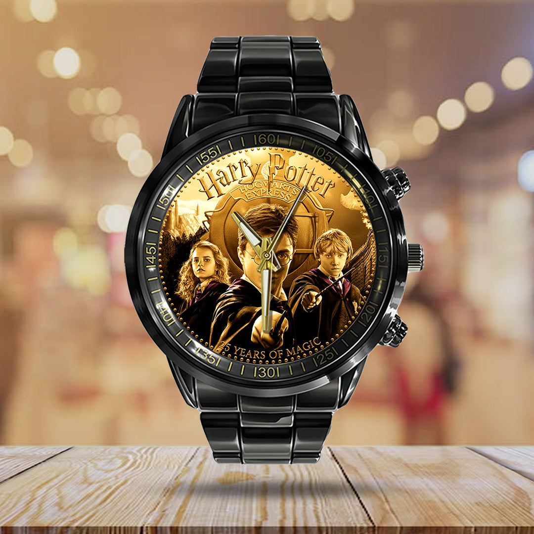 Harry Potter 25th Anniversary 2026 Black Stainless Steel Watch – NGHIAVT6039