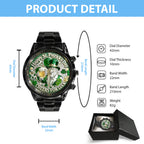 St. Patrick's Day Black Stainless Steel Watch – NGHIAVT9435