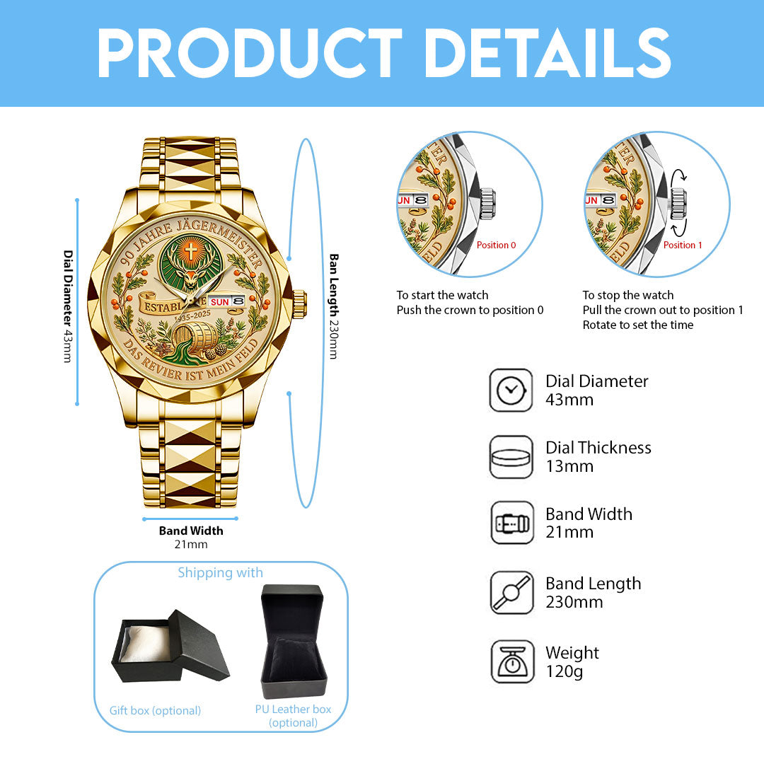 Jägermeister 90th Anniversary Alloy Luxury Quartz Watch – NGHIAVT9526