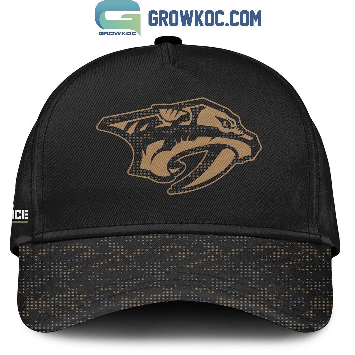 Nashville Predators Salute To Service Veterans Day Hoodie Shirt
