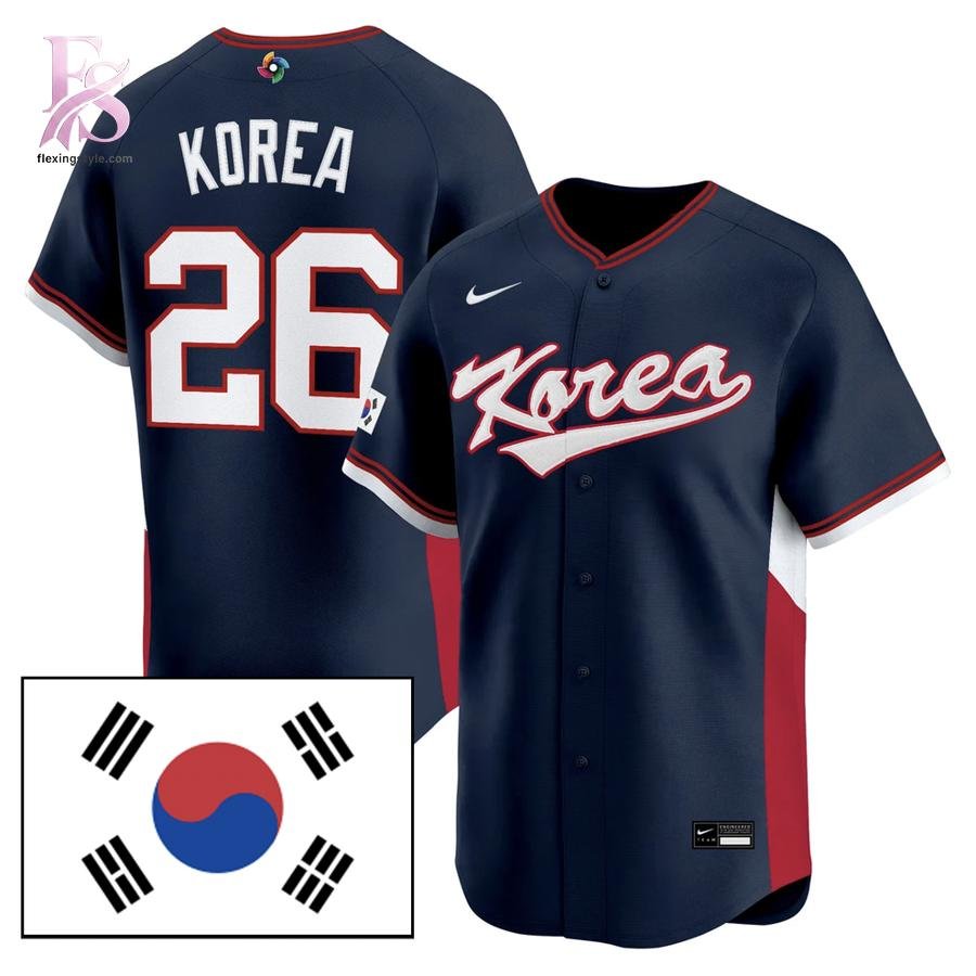 Navy Korea Baseball 2026 World Baseball Jersey