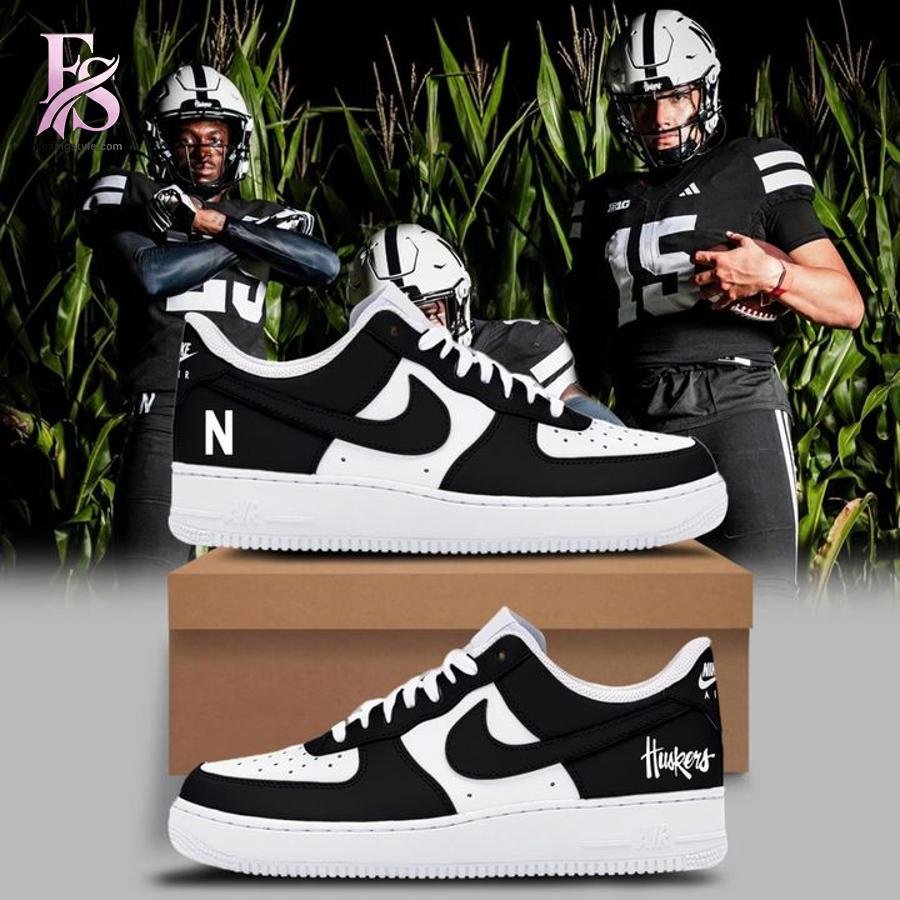 Nebraska Cornhuskers Alternate Dark Mode Helmet Nike Air Force 1