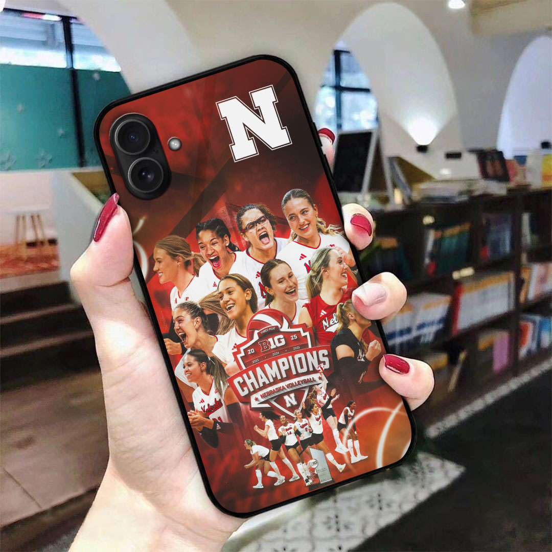 Nebraska Cornhuskers Women's Volleyball 2025 Big Ten Champions Phone Case – MAITM13879