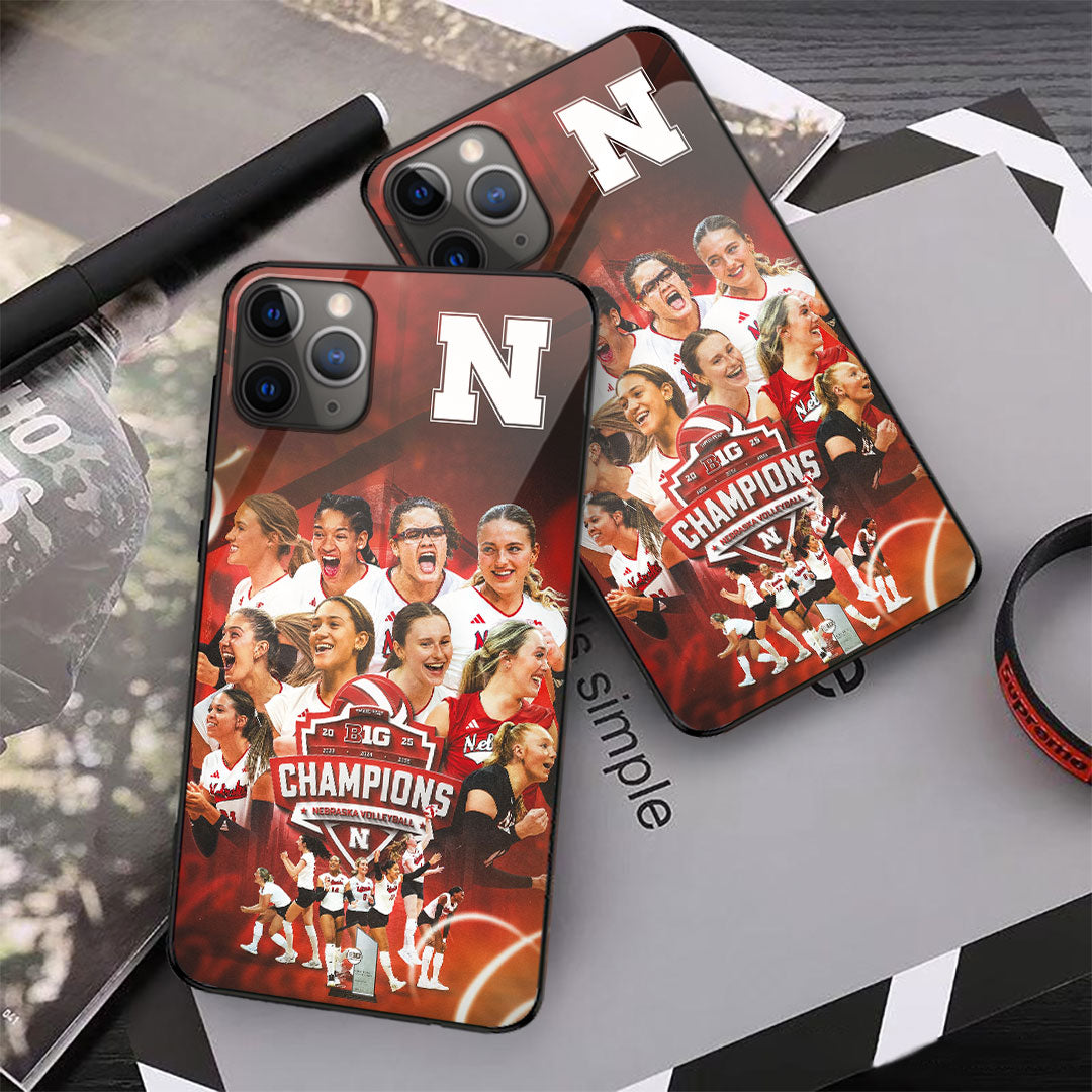 Nebraska Cornhuskers Women's Volleyball 2025 Big Ten Champions Phone Case – MAITM13879