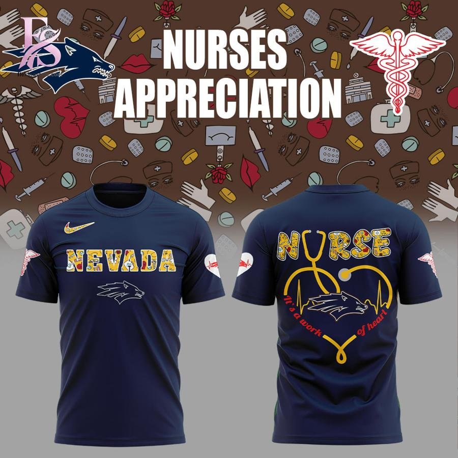 Nevada Nevada Wolf Pack Nurses Appreciation Shirt