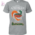 Never underestimate a woman who understands football and loves Miami Hurricanes Shirt
