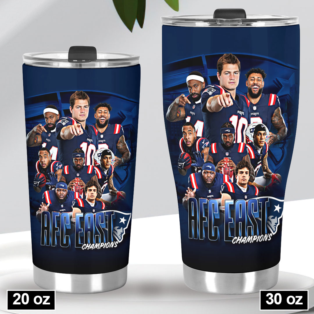 New England Patriots 2025 AFC East Champions Tumbler Cup – HOATT15407