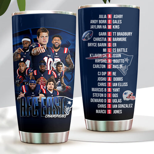 New England Patriots 2025 AFC East Champions Tumbler Cup – HOATT15407