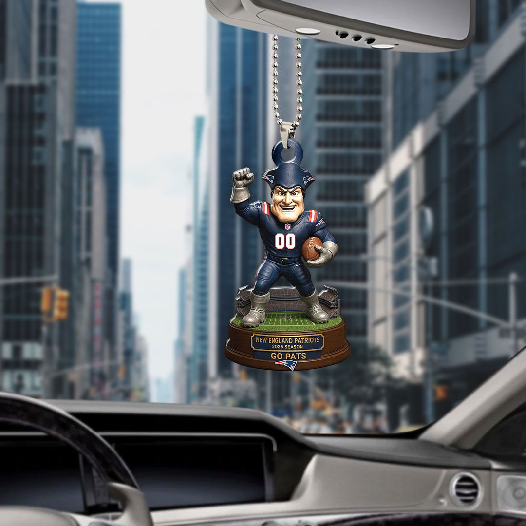 New England Patriots 2025 Season Custom shape 2-sided Acrylic Car Ornament – HOATT13678