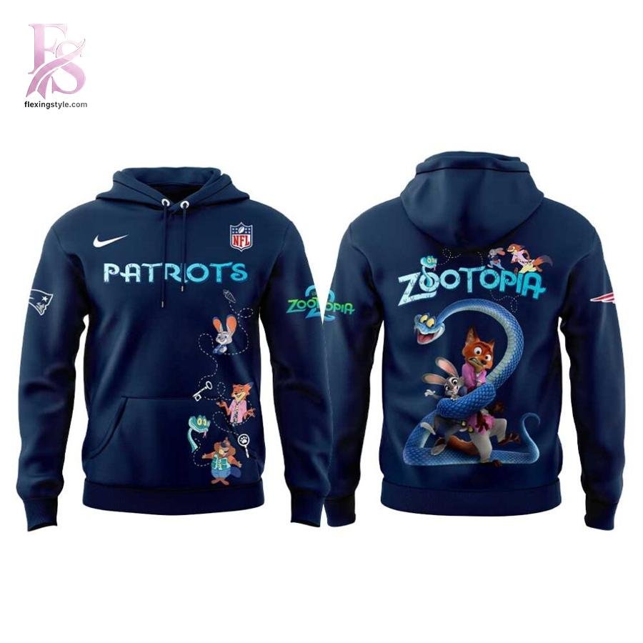 New England Patriots Zootopia 2 Hoodie