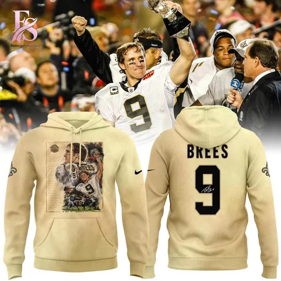 New Orleans Saints Signed Drew Brees Hoodie
