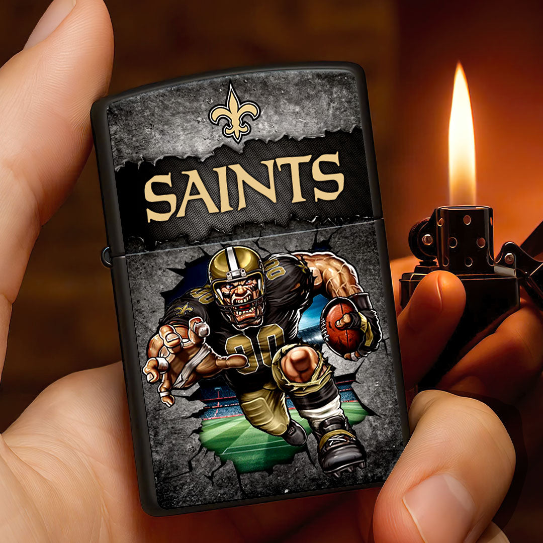 New Orleans Saints Zippo Lighter Case (No Insert) – HOATT13332