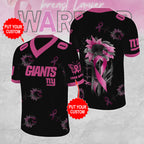 Personalized New York Giants x Breast Cancer Awareness 3D Football Jersey – MAITM12858