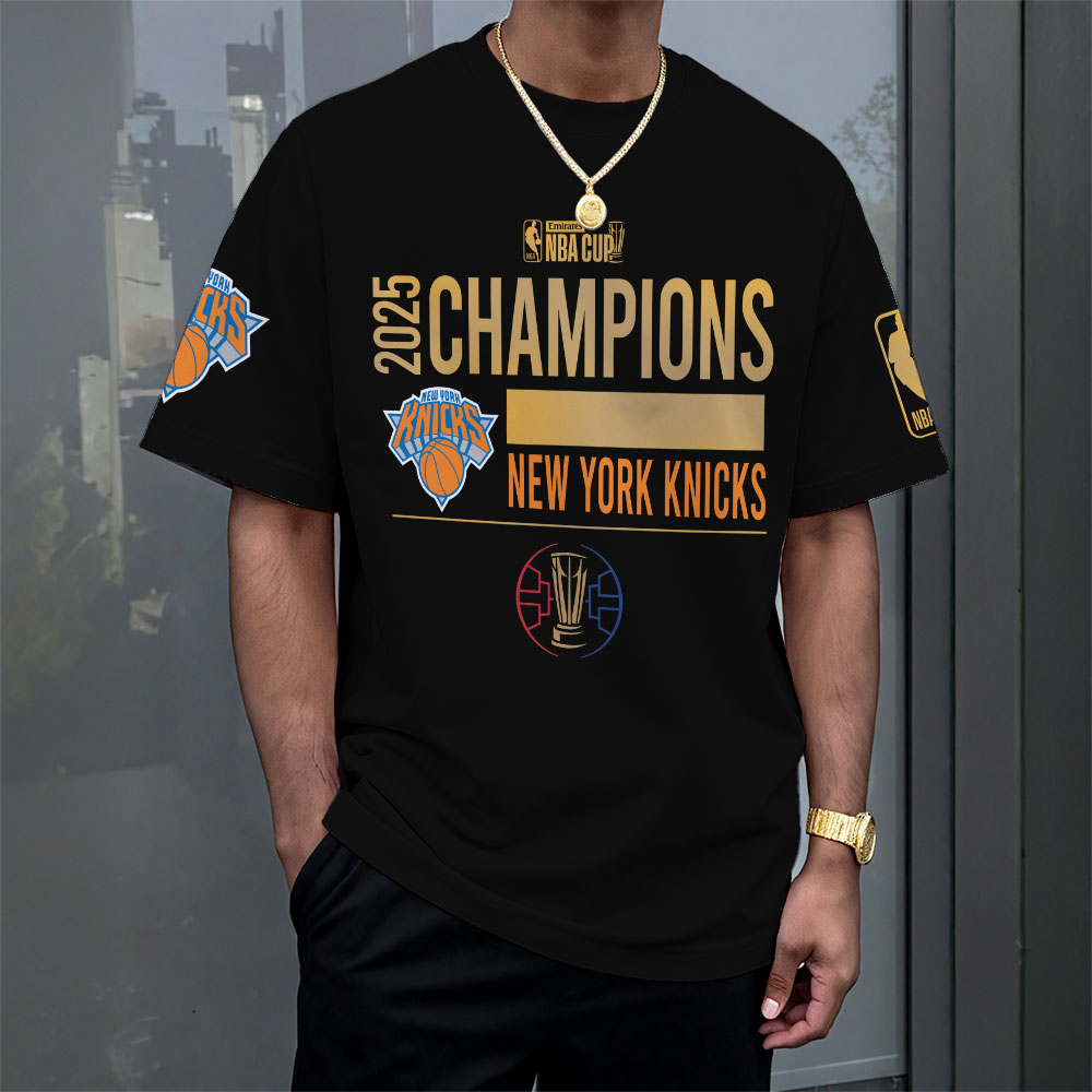 New York Knicks 2025 NBA Cup Champions 3D Apparel – MAITM14116