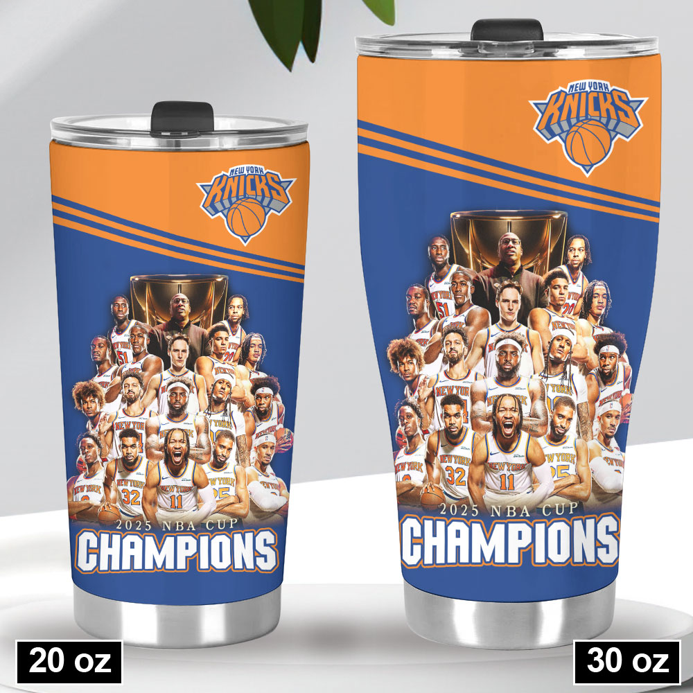 New York Knicks 2025 NBA Cup Champions Tumbler Cup – HOATT15185