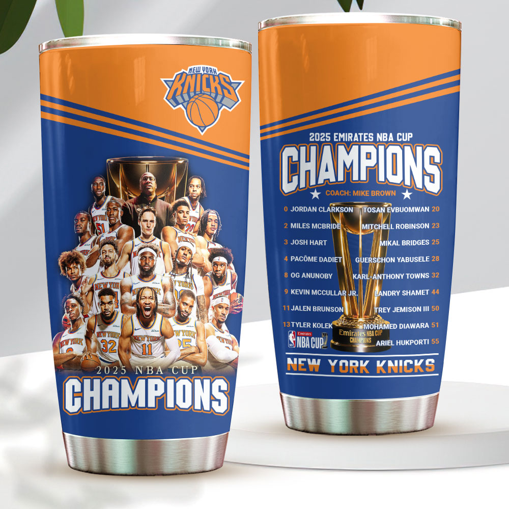 New York Knicks 2025 NBA Cup Champions Tumbler Cup – HOATT15185
