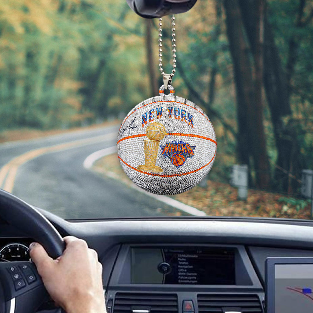 New York Knicks 2026 NBA Finals Champions Custom shape 2-sided Acrylic Car Ornament – HOATT18964