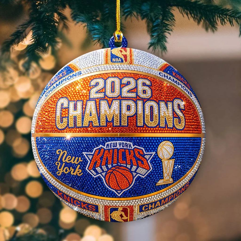 New York Knicks 2026 NBA Finals Champions Custom Shape 2-side Printed Acrylic Ornament – HOATT20860