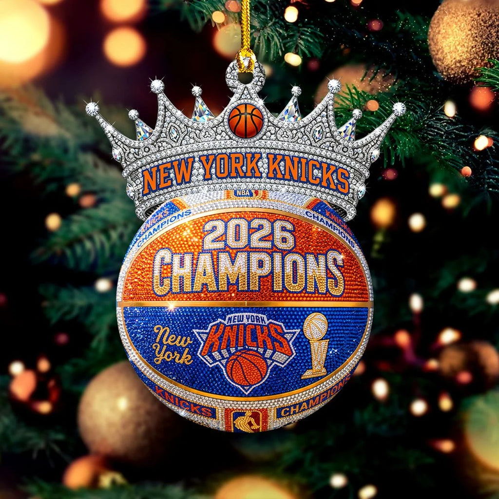 New York Knicks 2026 NBA Finals Champions Custom Shape 2-side Printed Acrylic Ornament – HOATT20938