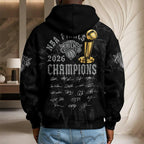 New York Knicks 2026 NBA Finals Champions 3D Unisex Waffle Hoodie – HOATT19264