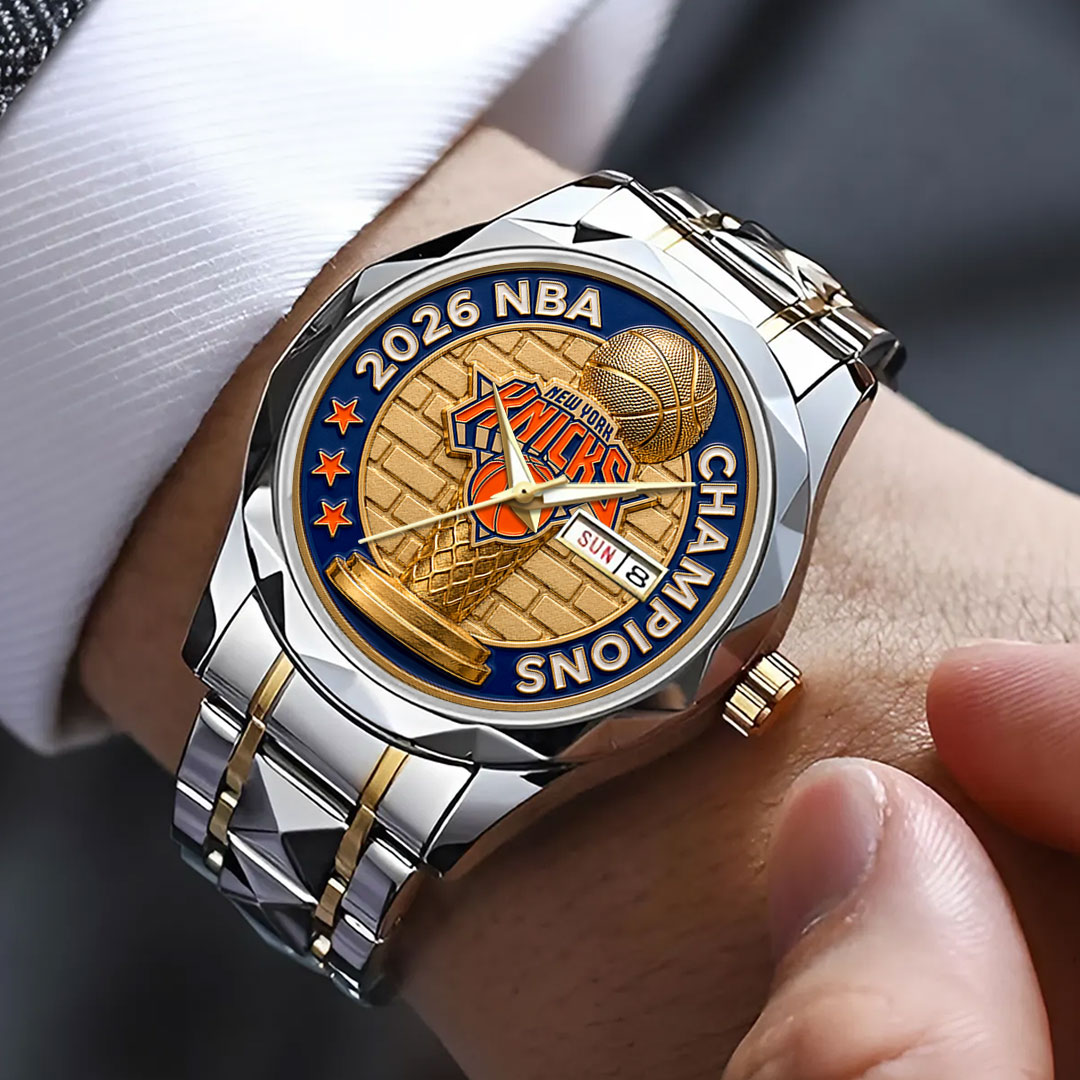 New York Knicks 2026 NBA Finals Champions Alloy Luxury Quartz Watch – HOATT18958