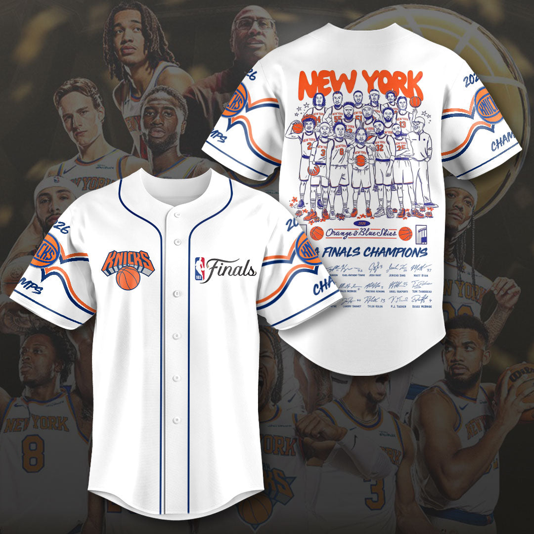New York Knicks 2026 NBA Finals Champions Baseball Jersey – HOATT18965