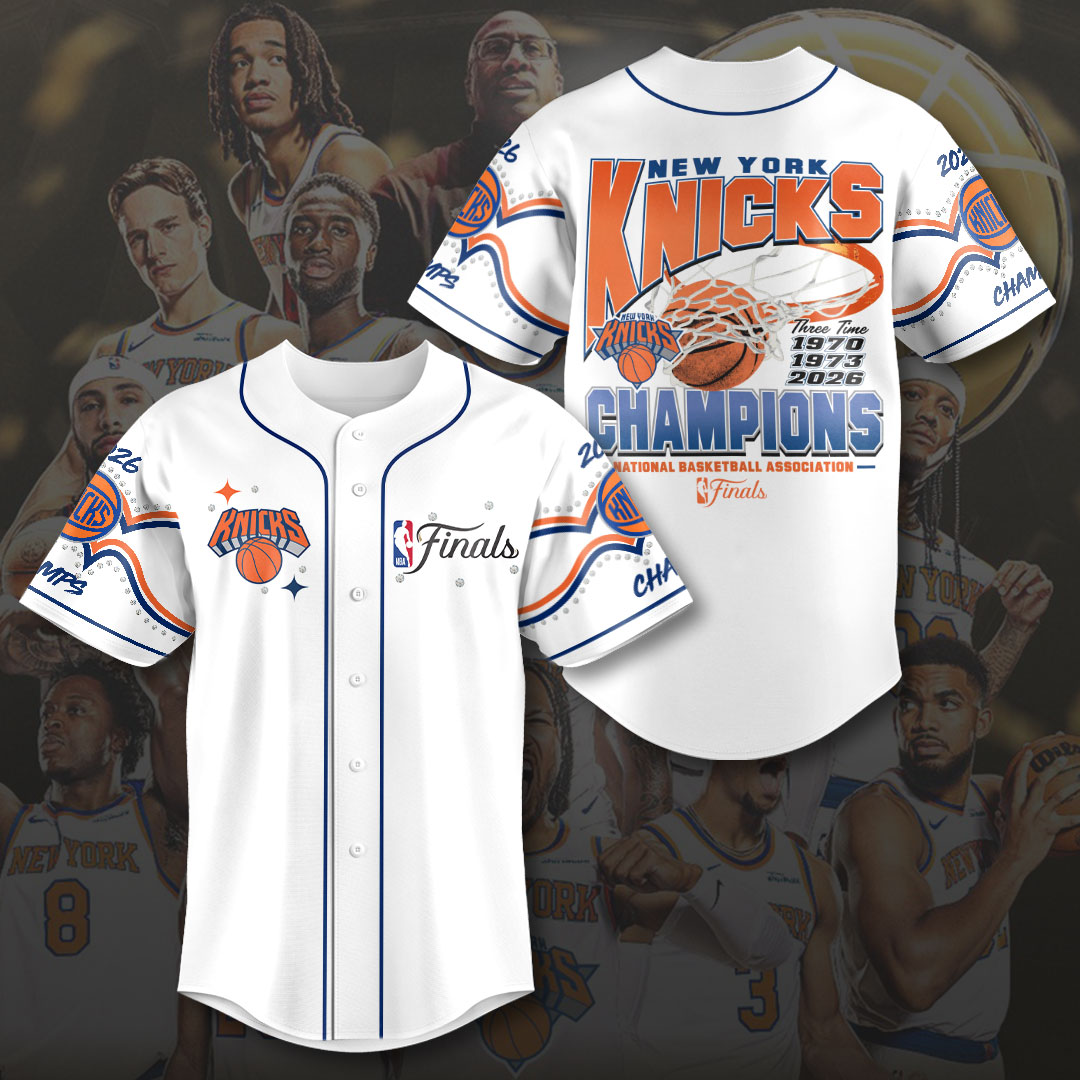 New York Knicks 2026 NBA Finals Champions Baseball Jersey – HOATT18966