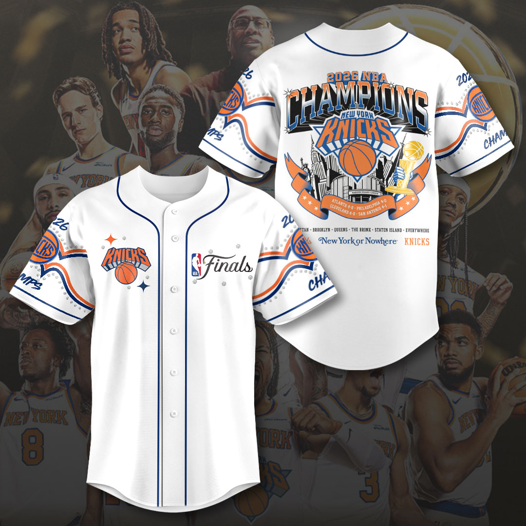 New York Knicks 2026 NBA Finals Champions Baseball Jersey – HOATT19307