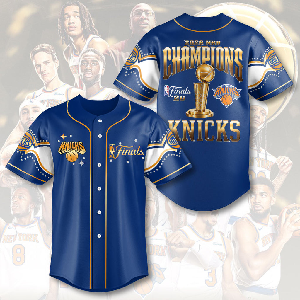 New York Knicks 2026 NBA Finals Champions Baseball Jersey – HOATT19424