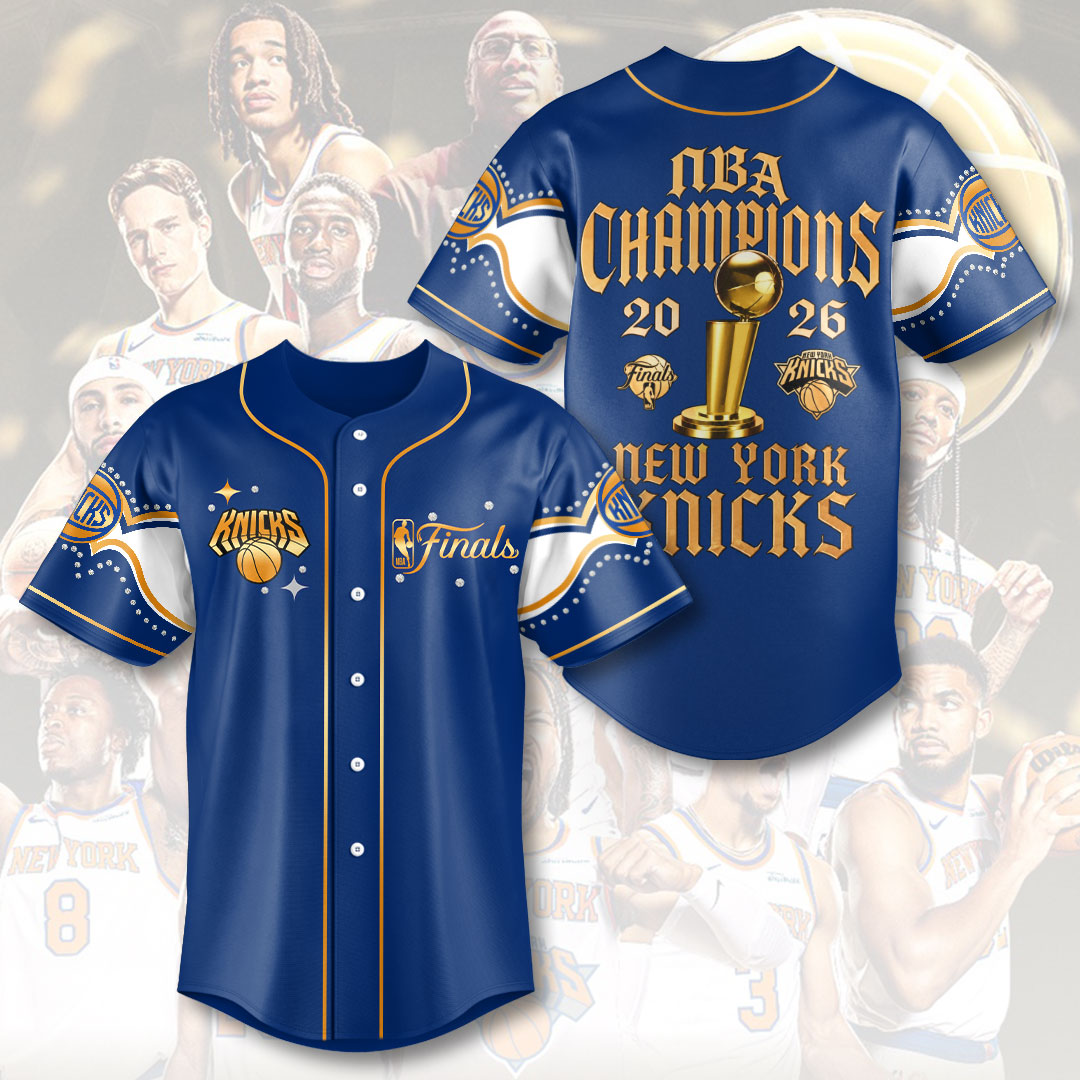 New York Knicks 2026 NBA Finals Champions Baseball Jersey – HOATT19425