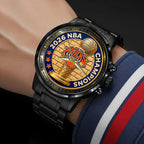 New York Knicks 2026 NBA Finals Champions Black Stainless Steel Watch – HOATT19064