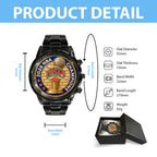New York Knicks 2026 NBA Finals Champions Black Stainless Steel Watch – HOATT19064