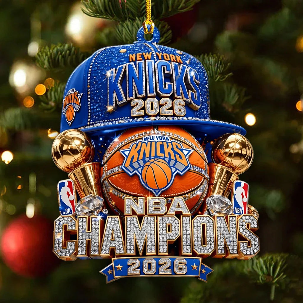 New York Knicks 2026 NBA Finals Champions Custom Shape 2-side Printed Acrylic Ornament – HOATT21091