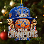 New York Knicks 2026 NBA Finals Champions Custom Shape 2-side Printed Acrylic Ornament – HOATT21091