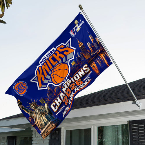 New York Knicks 2026 NBA Finals Champions 3D Double-side House Flag – HOATT19901