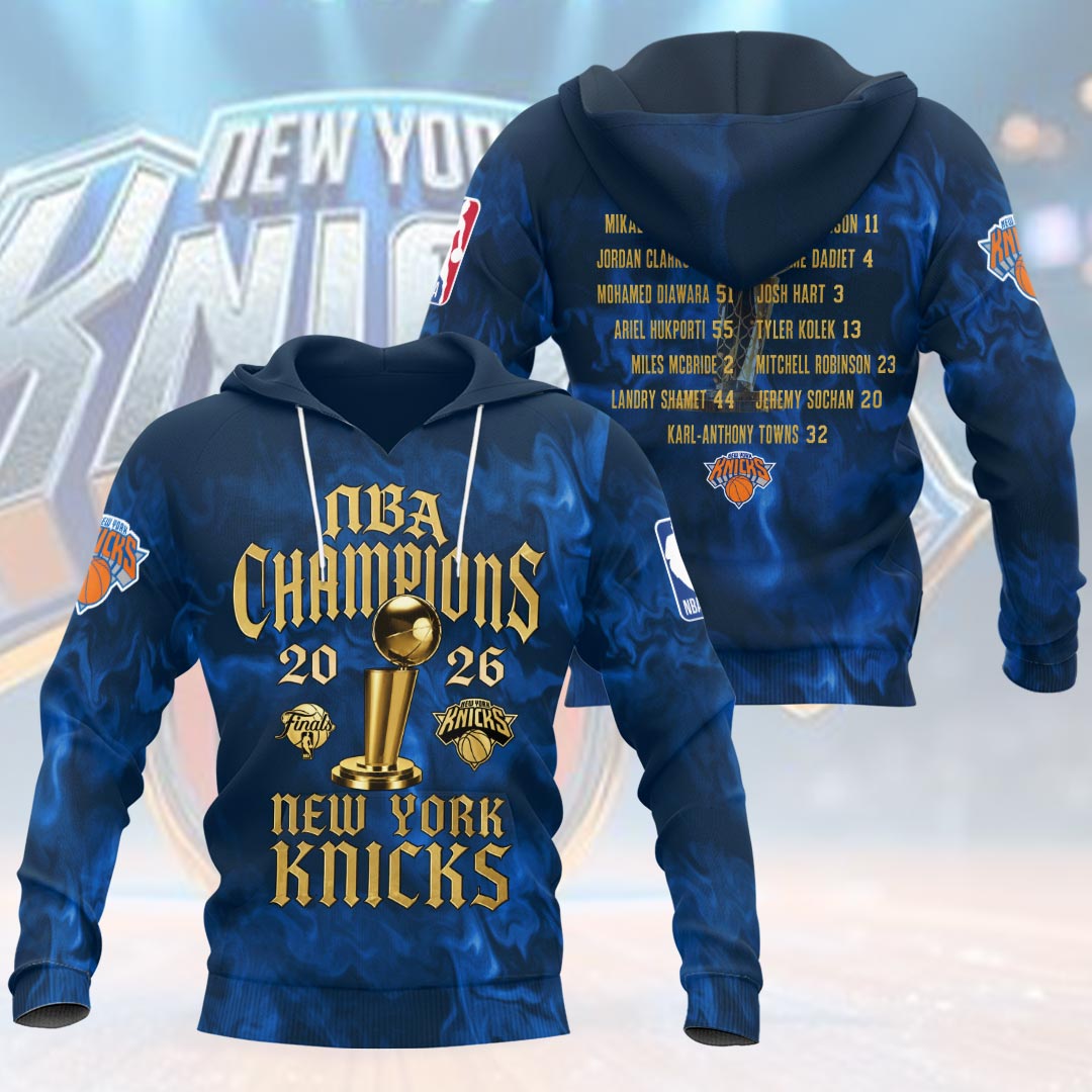 New York Knicks 2026 NBA Finals Champions 3D Apparel – HOATT19262