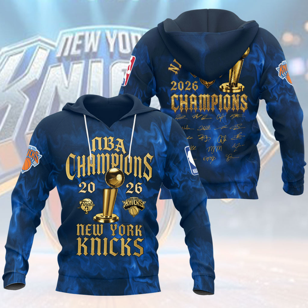 New York Knicks 2026 NBA Finals Champions 3D Apparel – HOATT19372