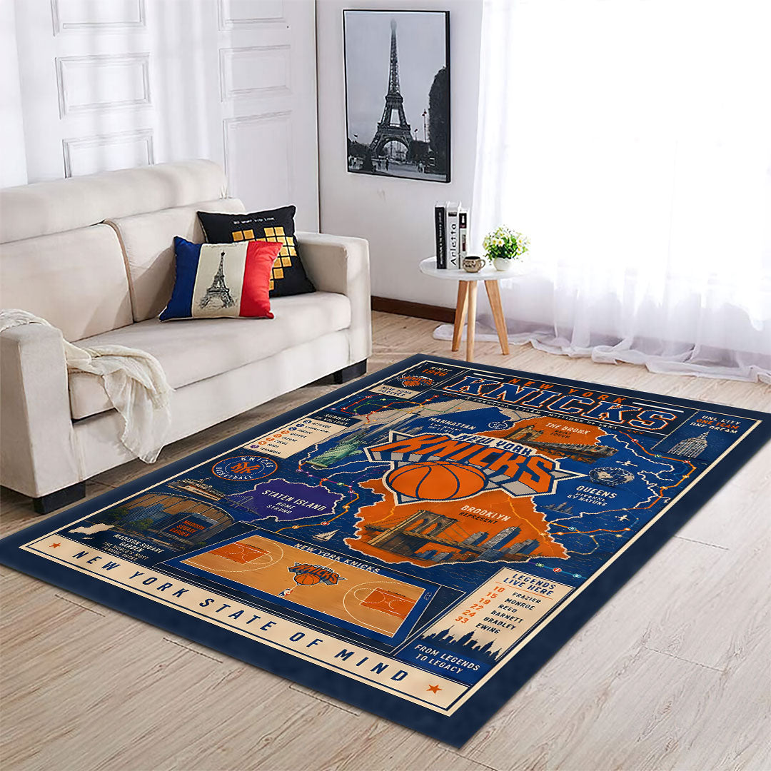 New York Knicks 2026 NBA Finals Champions Rectangular Rug – HOATT19503